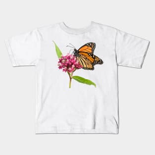 Monarch on Milkweed Kids T-Shirt